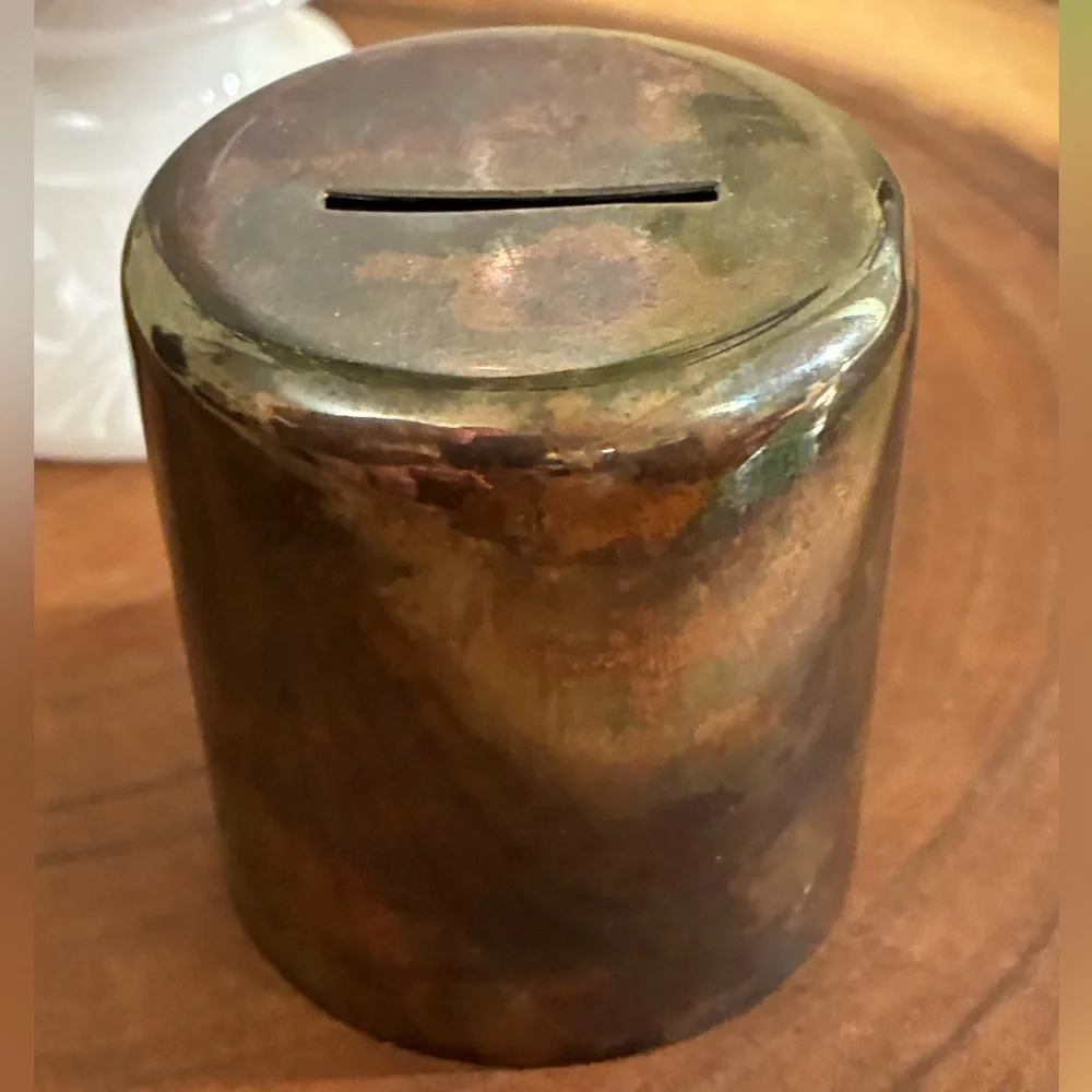 Rare Vintage Nickel Silver Pluto Coin Bank with Key, Excellent Condition